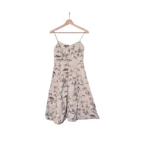 Banana Republic Black and White Animal Print  Midi Dress, 4